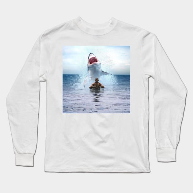 Shark Long Sleeve T-Shirt by SiciliaAlanovich